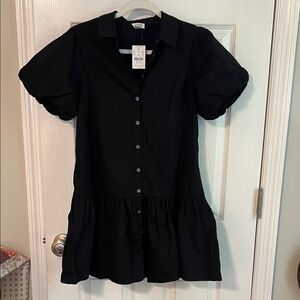 J. Crew Classic Black Shirt Dress